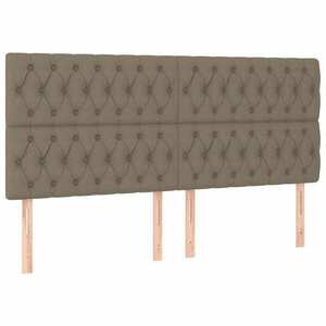 vidaXL bézs színű szövet fejtámla 200 x 7 x 118/128 cm kép