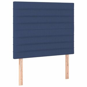 vidaXL kék szövet fejtámla 90x5x118/128 cm kép