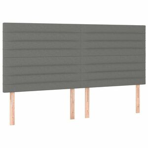 vidaXL sötétszürke szövet fejtámla 200 x 5 x 118/128 cm kép