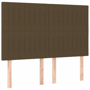 vidaXL sötétbarna szövet fejtámla 144x5x118/128 cm kép