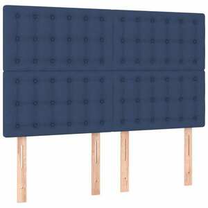 vidaXL kék szövet fejtámla 144x5x118/128 cm kép