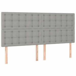 vidaXL világosszürke szövet fejtámla 160x5x118/128 cm kép