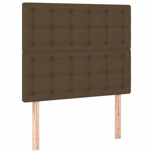 vidaXL sötétbarna szövet fejtámla 90x5x118/128 cm kép