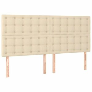 vidaXL krémszínű szövet fejtámla 200 x 5 x 118/128 cm kép