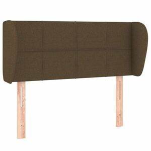 Sötétbarna szövet fejtámla szárnyakkal 83x23x78/88 cm kép