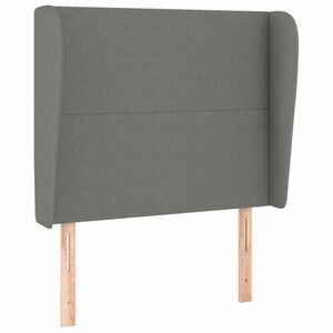 Sötétszürke szövet fejtámla szárnyakkal 103 x 23 x 118/128 cm kép