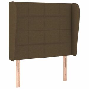 Sötétbarna szövet fejtámla szárnyakkal 103 x 23 x 118/128 cm kép