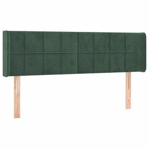 Sötétzöld bársony fejtámla 147x16x78/88 cm kép