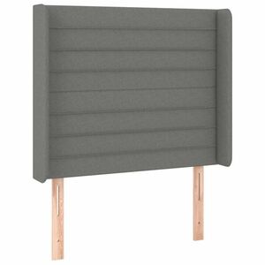 Sötétszürke szövet fejtámla szárnyakkal 83x16x118/128 cm kép