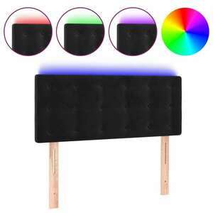 vidaXL fekete bársony LED-es fejtámla 100x5x78/88 cm kép