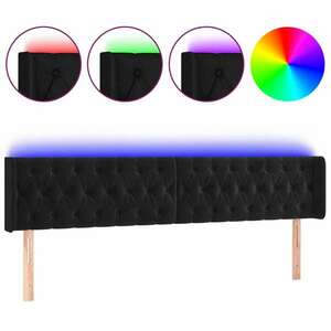 vidaXL fekete bársony LED-es fejtámla 183 x 16 x 78/88 cm kép
