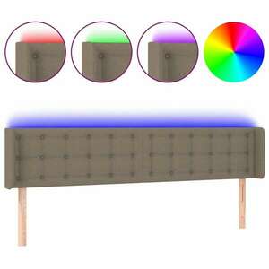 Tópszínű szövet led-es fejtámla 183 x 16 x 78/88 cm kép