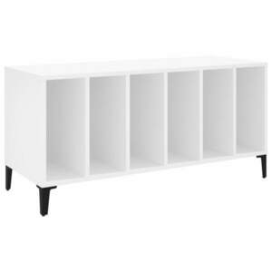 Fehér szerelt fa hanglemezszekrény 100 x 38 x 48 cm kép