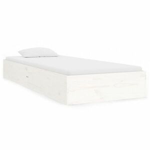 vidaXL Small Single fehér tömör fa ágykeret 75 x 190 cm kép