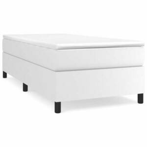 vidaXL fehér műbőr rugós ágykeret 90x200 cm kép
