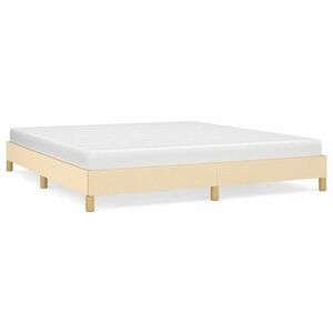vidaXL krémszínű szövet ágykeret matrac nélkül 180 x 200 cm kép