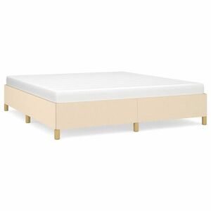 vidaXL krémszínű szövet ágykeret matrac nélkül 180 x 200 cm kép