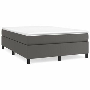 vidaXL szürke műbőr rugós ágy matraccal 180 x 200 cm kép