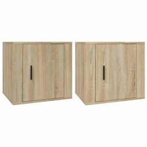 vidaXL 2 db sonoma tölgy színű éjjeliszekrény 50x39x47 cm kép