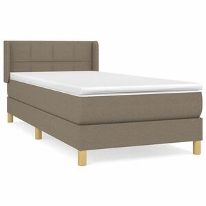 vidaXL tópszínű szövet rugós ágy matraccal 90 x 190 cm kép