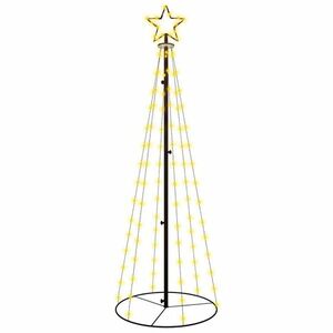 vidaXL kúp alakú karácsonyfa 108 meleg fehér LED-del 70 x 180 cm kép