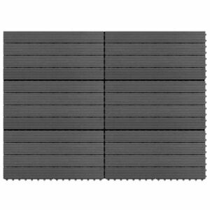 vidaXL 6 darab szürke WPC csempe 60 x 30 cm 1 m² kép