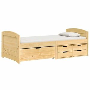 vidaXL IRUN tömör fenyőfa kanapéágy 5 fiókkal 90 x 200 cm kép