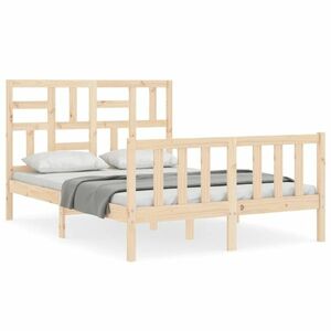 vidaXL tömör fenyőfa ágykeret ágy matrac nélkül 120 x 200 cm kép