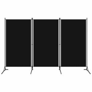 vidaXL fekete 3 paneles paraván 260 x 180 cm kép