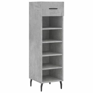Betonszürke szerelt fa cipősszekrény 30 x 35 x 105 cm kép
