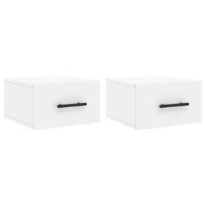 vidaXL 2 db fehér falra szerelhető éjjeliszekrény 35x35x20 cm kép