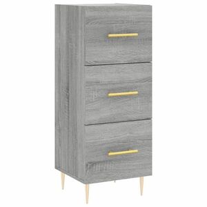 vidaXL szürke sonoma színű szerelt fa tálalószekrény 34, 5 x 34 x 90 cm kép