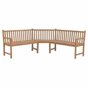 vidaXL tömör tíkfa kerti sarokpad 185 x 185 x 90 cm kép