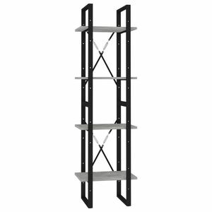 vidaXL 4-szintes betonszürke szerelt fa könyvszekrény 40 x 30 x 140 cm kép