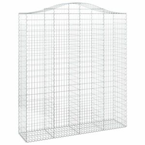 vidaXL íves horganyzott vas gabion kosár 200x50x220/240 cm kép
