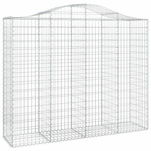 vidaXL íves horganyzott vas gabion kosár 200x50x160/180 cm kép