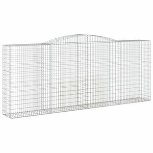 vidaXL íves horganyzott vas gabion kosár 400x50x160/180 cm kép