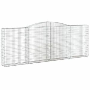 Íves horganyzott vas gabion kosár 400x30x140/160 cm kép