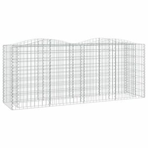vidaXL íves horganyzott vas gabion magaságyás 200x50x100 cm kép