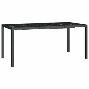 vidaXL antracitszürke acél kerti asztal 165 x 80 x 72 cm kép