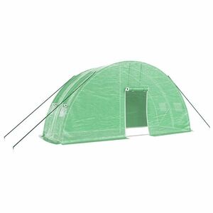 vidaXL zöld acélvázas melegház 12 m² 6 x 2 x 2, 85 m kép