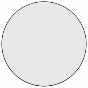 vidaXL fekete falitükör Ø 60 cm Kerek kép