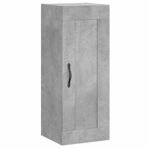 vidaXL betonszürke szerelt fa fali szekrény 34, 5x34x90 cm kép