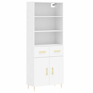 vidaXL fehér szerelt fa magasszekrény 69, 5 x 34 x 180 cm kép