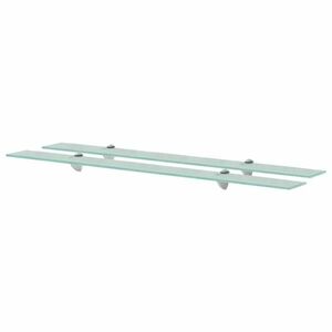 vidaXL 2 db lebegő üvegpolc 100 x 20 cm 8 mm kép