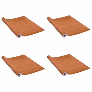 vidaXL 4 db világos tölgyszínű öntapadó PVC ajtófólia 210 x 90 cm kép