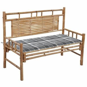 bambusz kerti pad párnával 120 cm kép