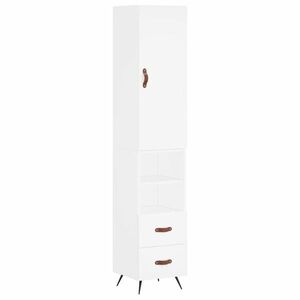 vidaXL fehér szerelt fa magasszekrény 34, 5x34x180 cm kép