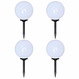 vidaXL 4 db kültéri gyalogjáró LED-lámpa cölöppel 30 cm kép