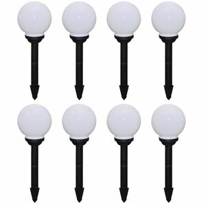 vidaXL 8 db kültéri gyalogjáró LED-lámpa cölöppel 15 cm kép